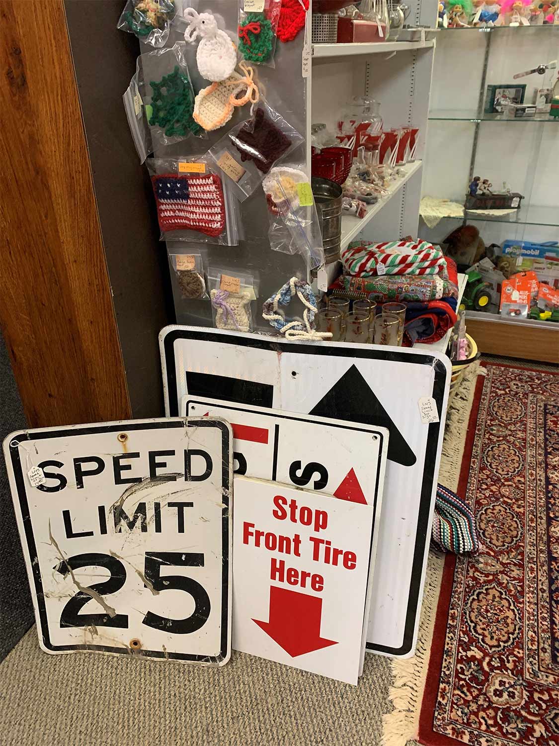 Road Signage in Shop — Sparta, WI — Sparta's New & Used Shop