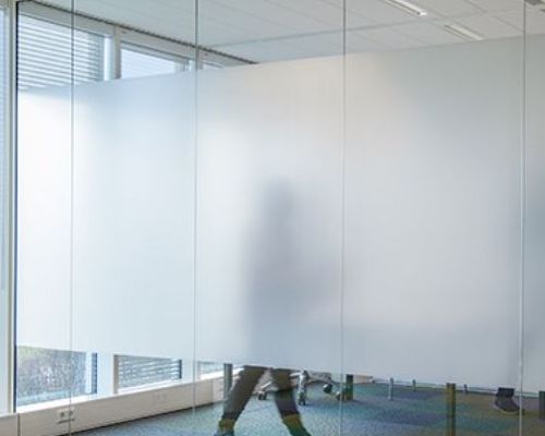 A recently installed custom window film in Maryland