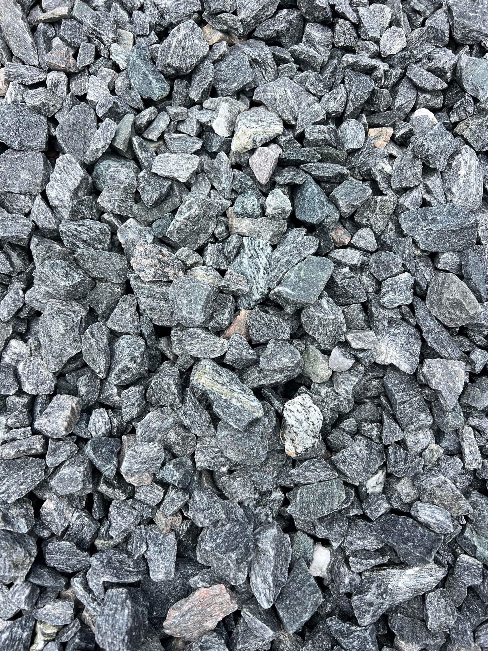 A pile of gravel is sitting on the ground.