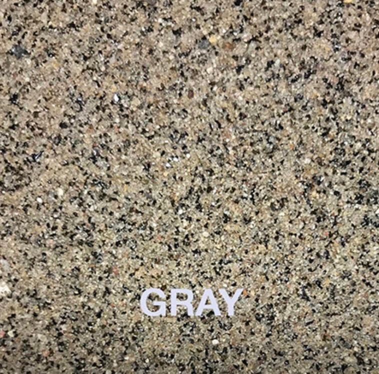 A close up of a gray granite counter top.