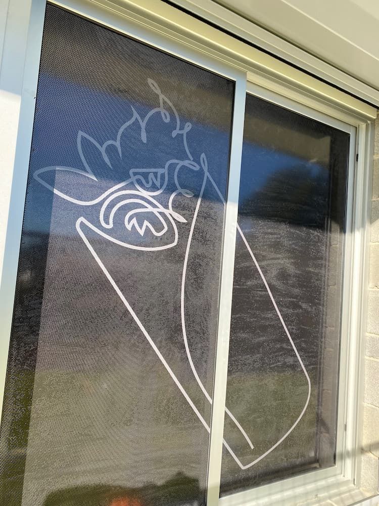Line Art Burrito Window Sticker — Illawarra Sign Group in Bulli, NSW