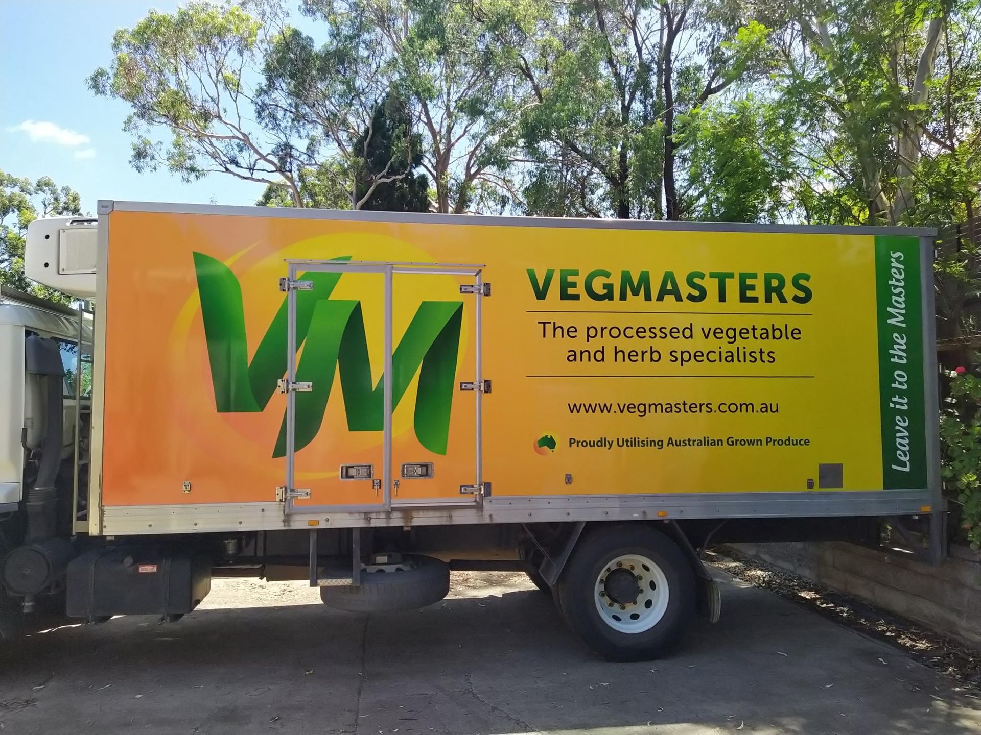 A Truck with The Word Vegmasters on It — Illawarra Sign Group in Bulli, NSW