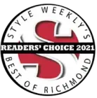 The logo for style weekly 's best of richmond readers ' choice 2021.