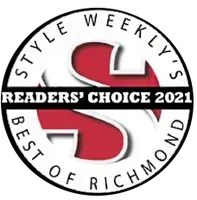 The logo for style weekly 's best of richmond readers ' choice 2021.