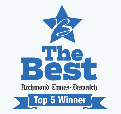 The logo for the best richmond times dispatch top 5 winner