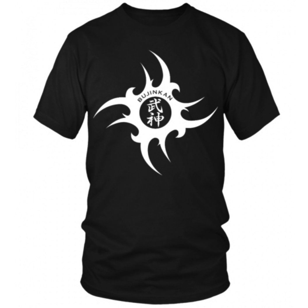 Kanjis Bujinkan dans un Shuriken Artistique