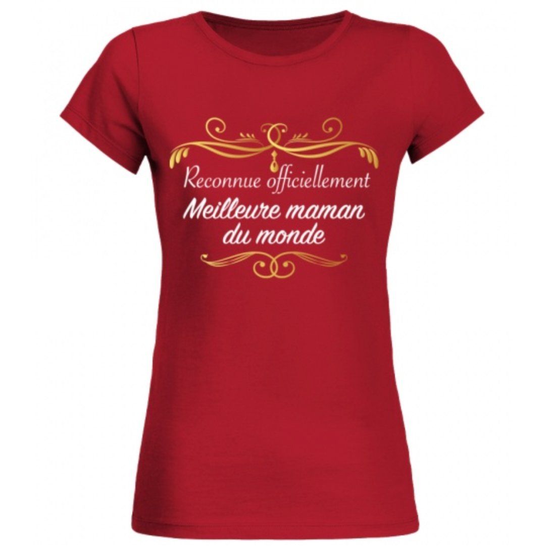 Reconnue officiellement Meilleure maman du monde - Fond foncé