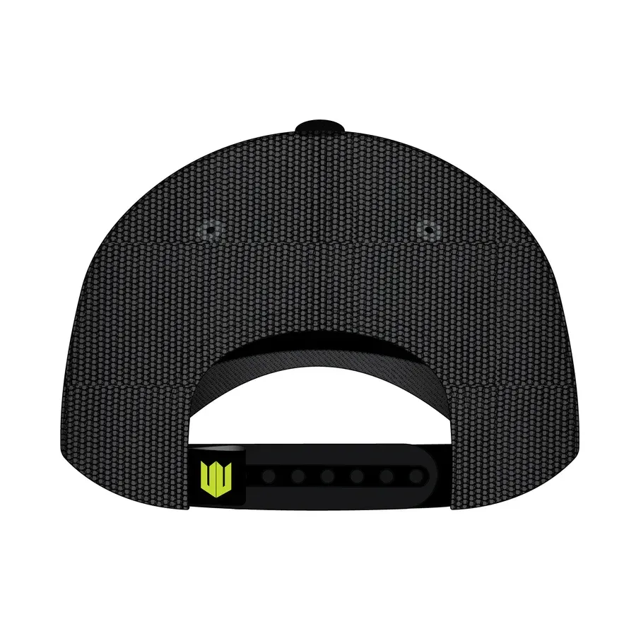 A black baseball cap that says keep attacking on it