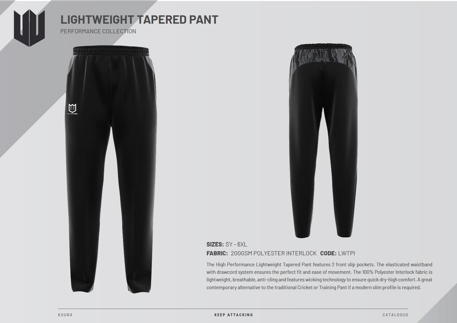 A pair of black pants with the word lightweight on it