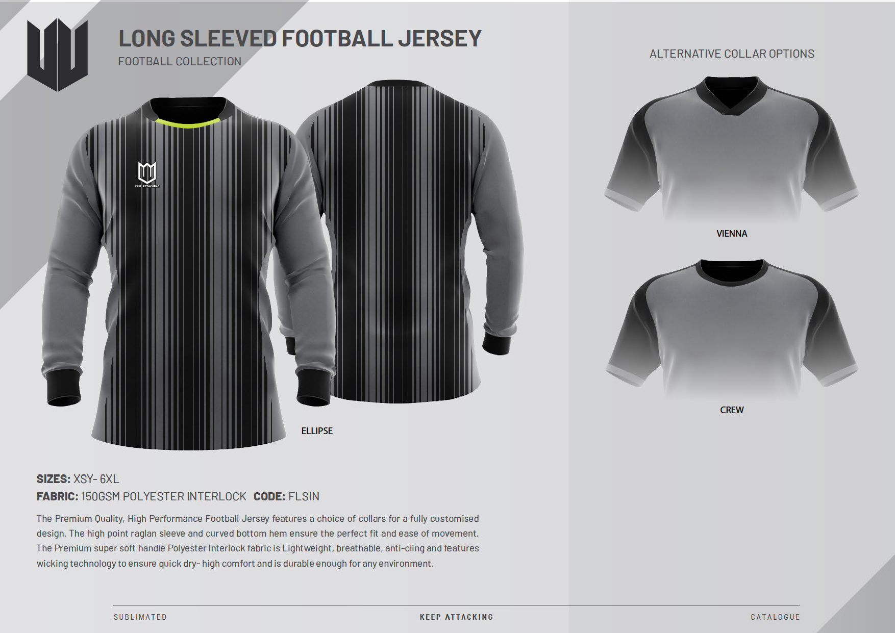 A black and gray striped football jersey with long sleeves.