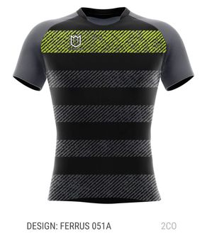A black and yellow striped t-shirt with short sleeves on a white background.