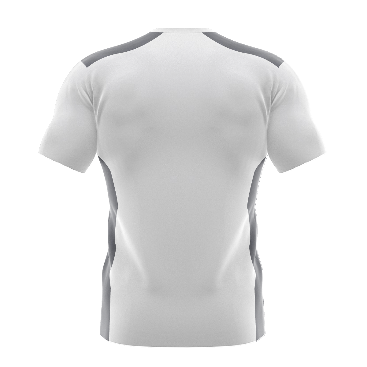 A white t-shirt with a logo on the front