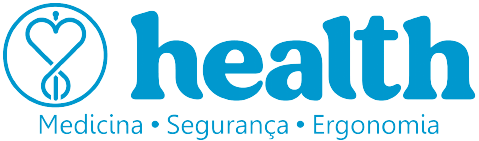 Logo da clínica Health, medicina, segurança e ergonomia do trabalho.