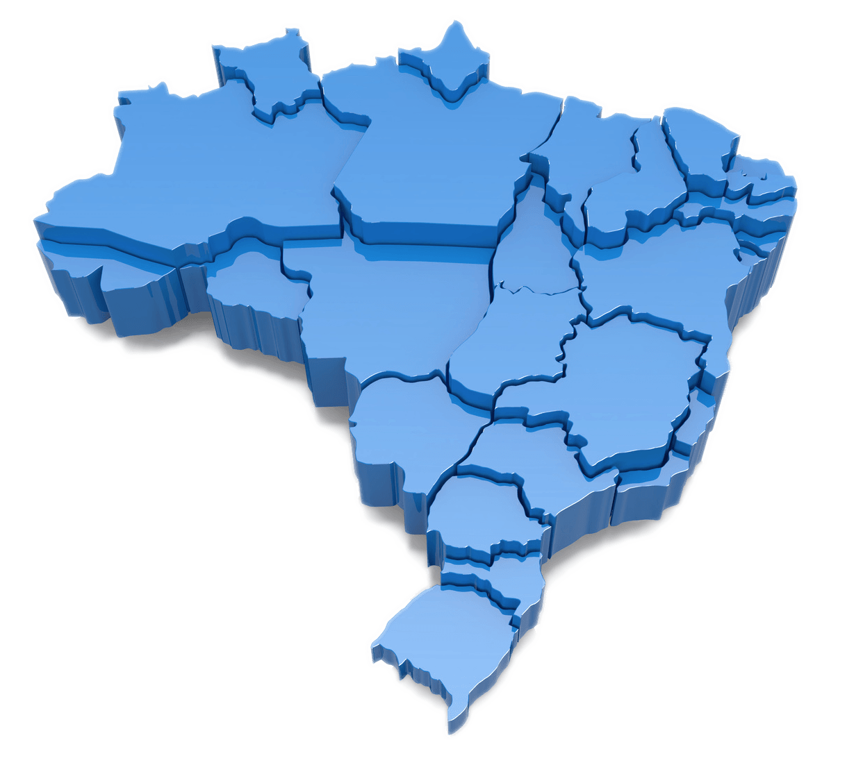 Mapa do Brasil, cobertura de atendimento da Health.
