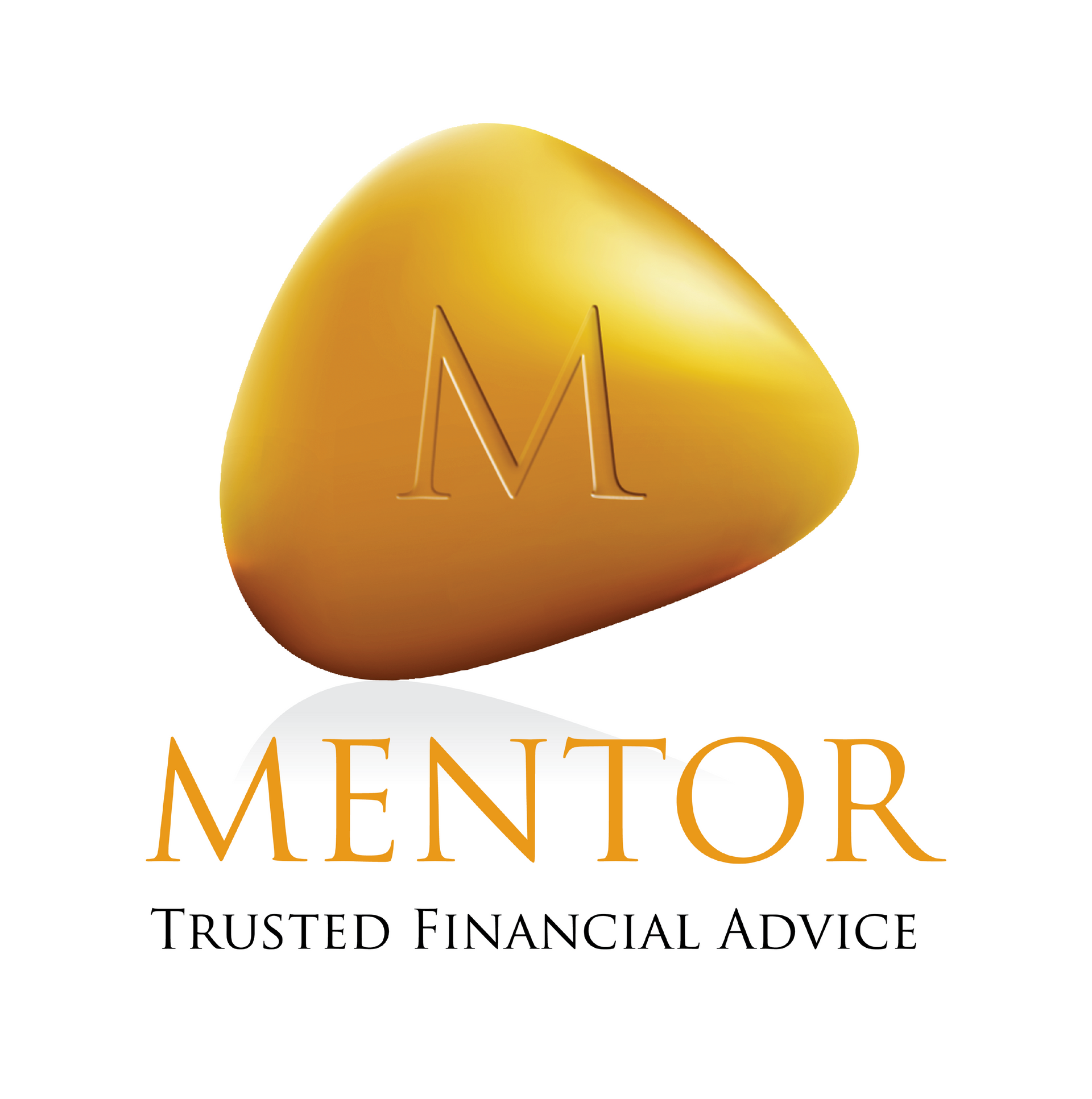 Gold, rounded shape with embossed 