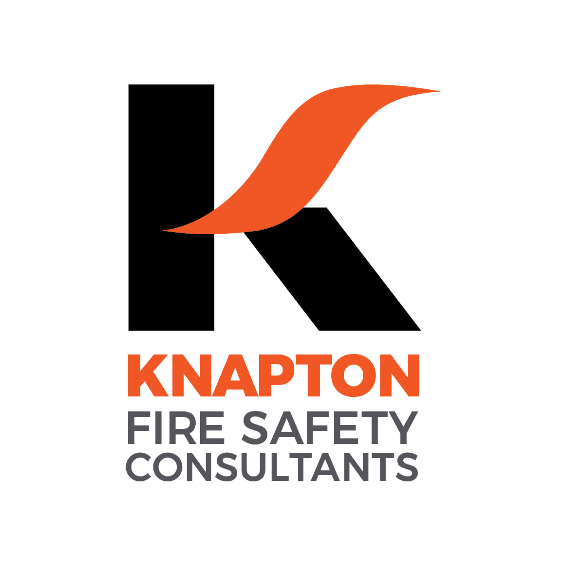 Logo for Knapton Fire Safety Consultants: Black letter 