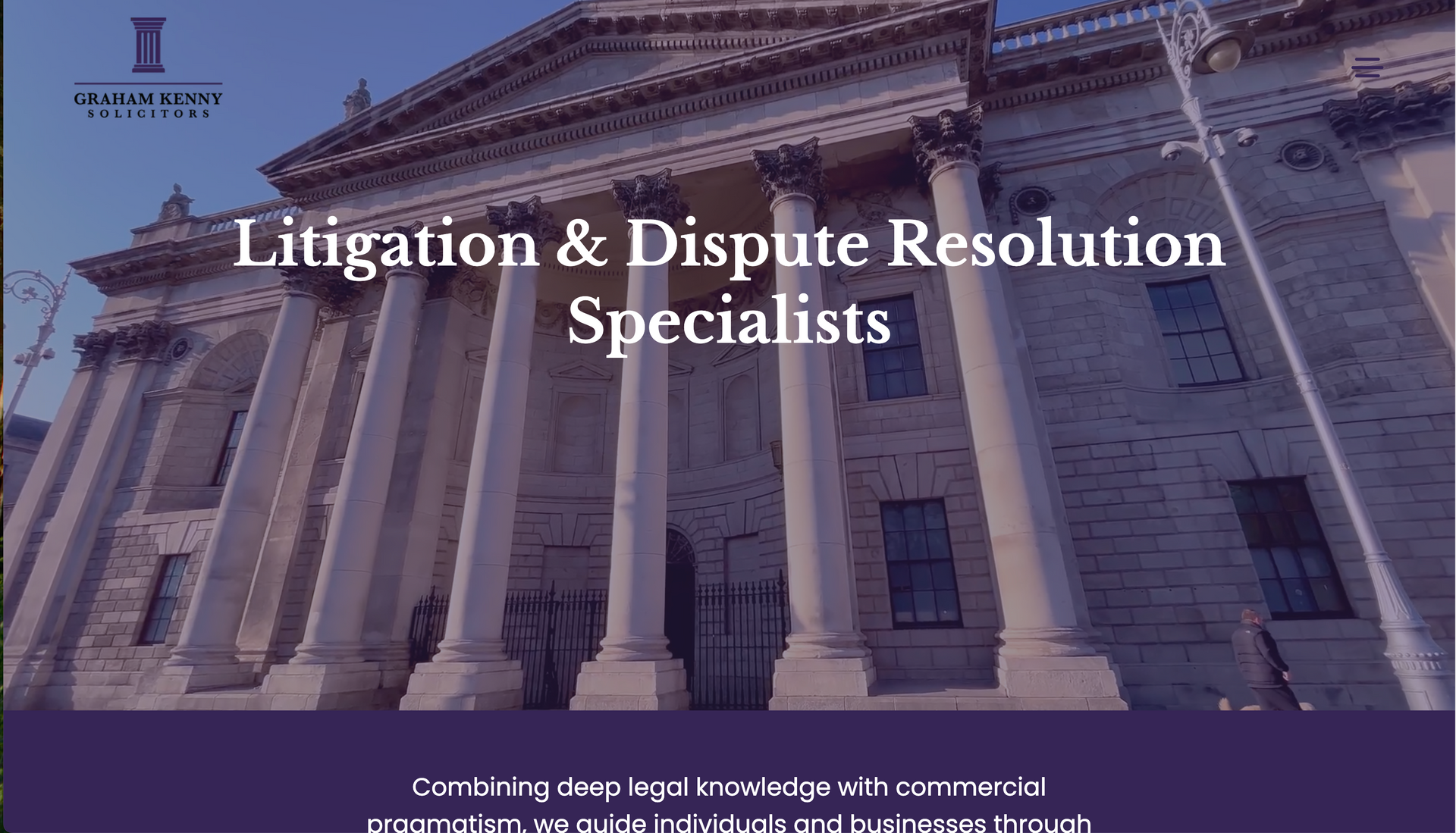 White building with columns,