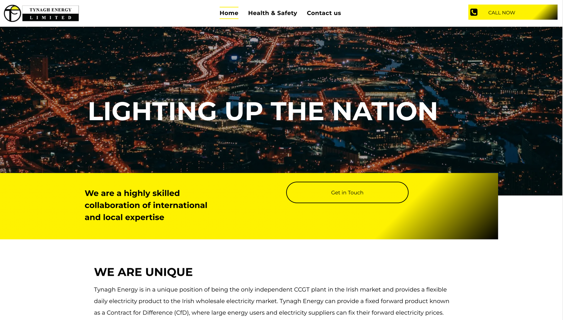 Website header with the text 