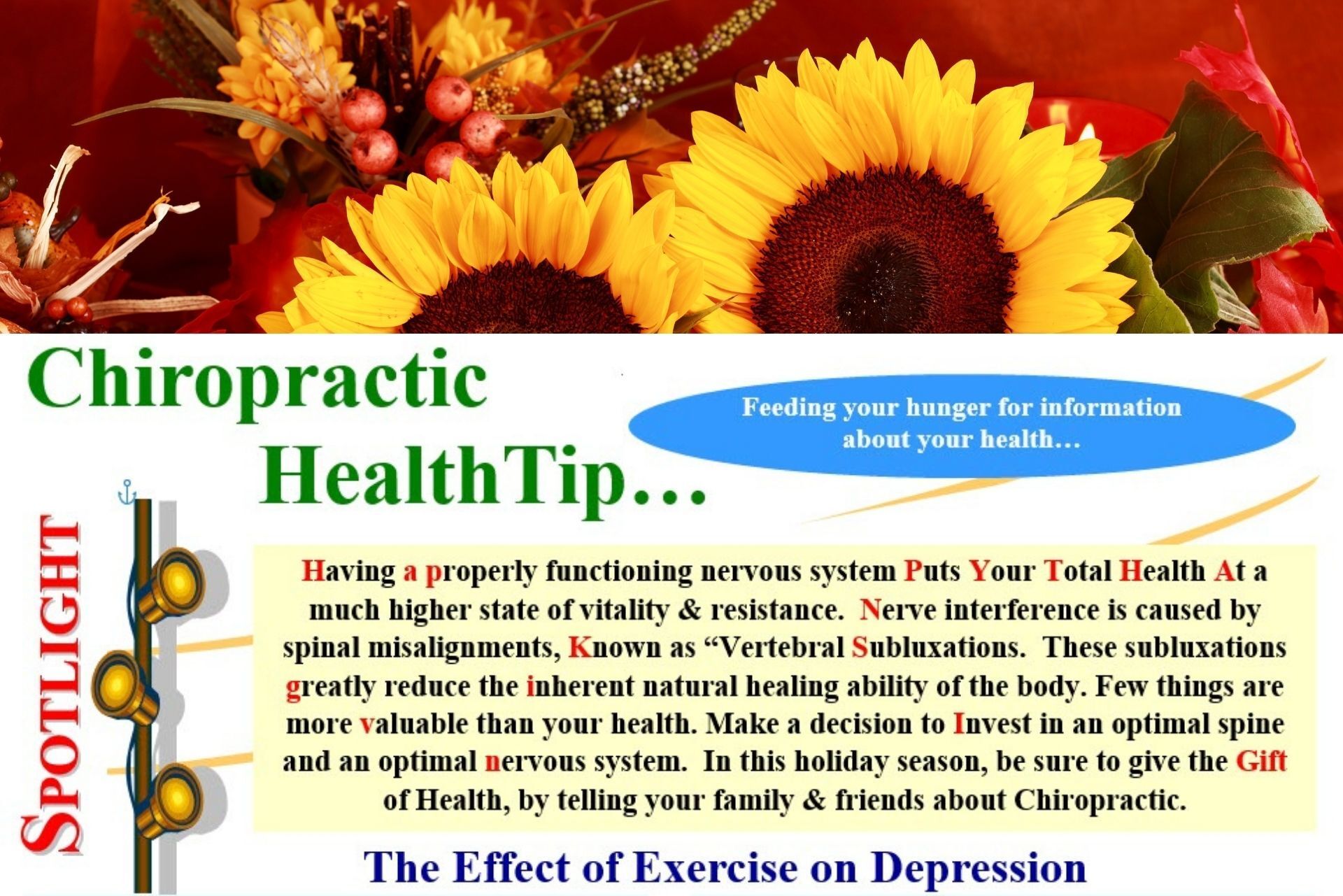 Chiropractic Health Tip