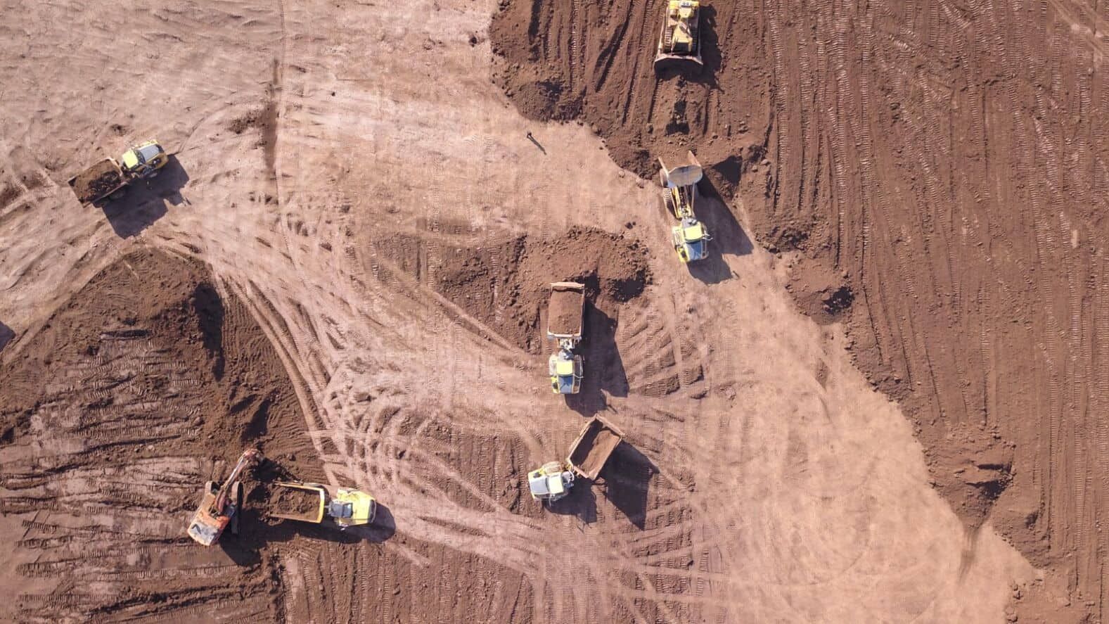Aerial View of Land Excavation Works — Bustin' Free Earthworks in Bathurst, NSW