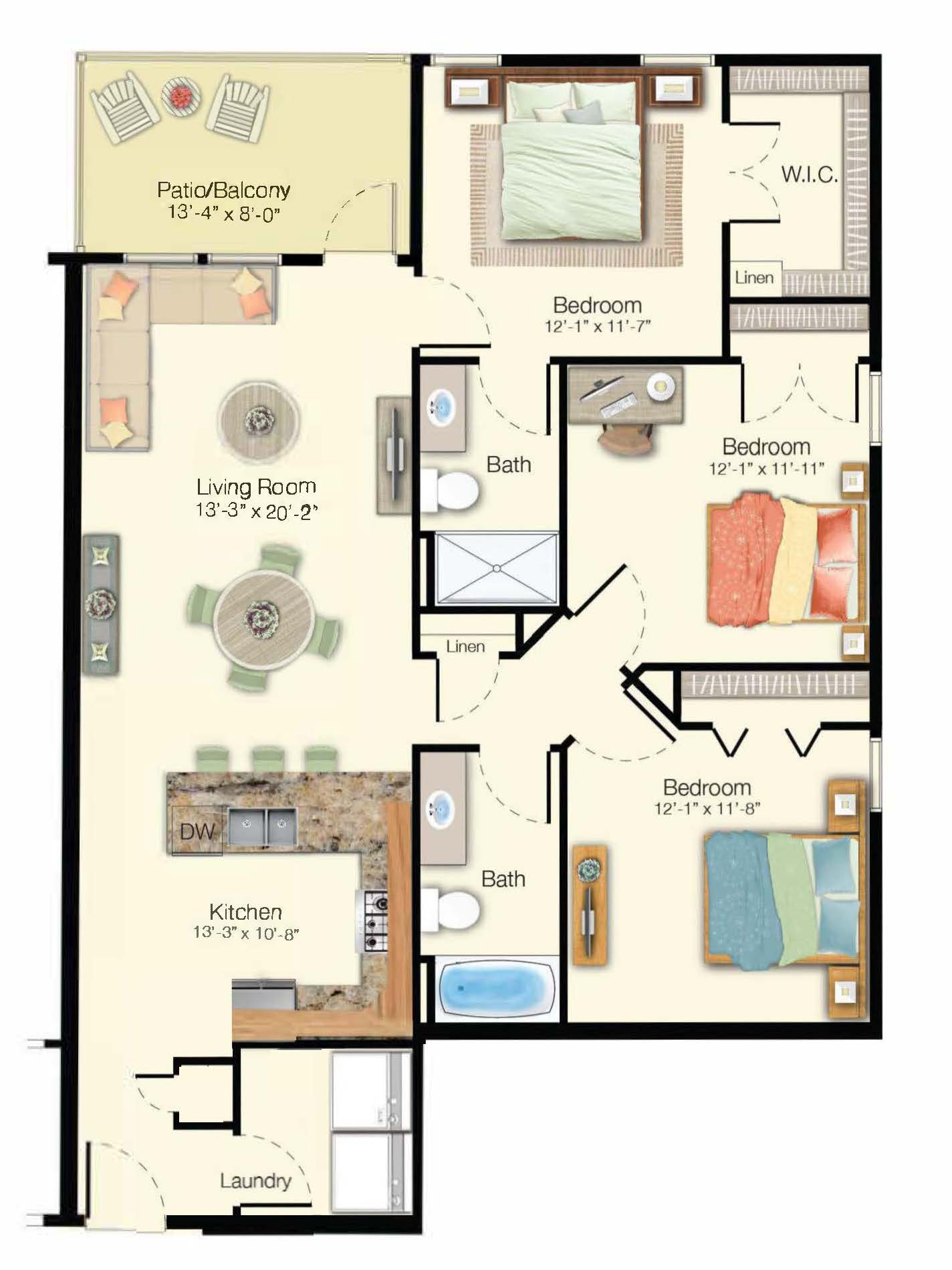 Floor Plans - Weston Willows Apartments, Georgetown, DE