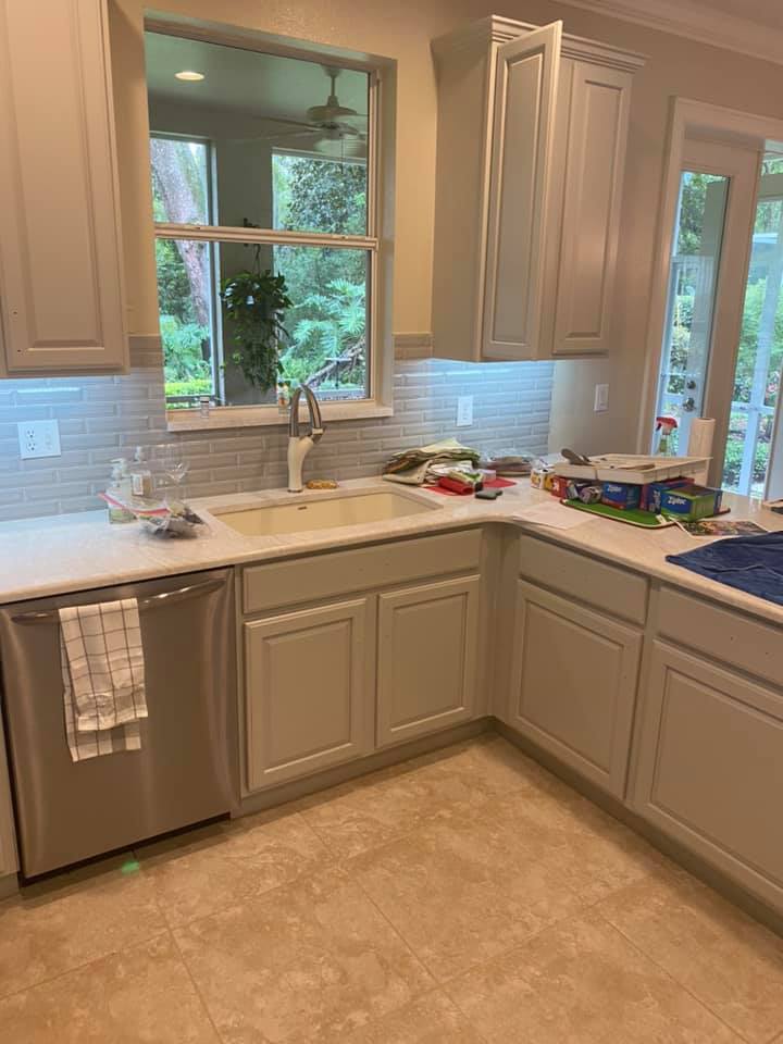 Kitchen cabinet painting | Tampa, FL | Rays Up Painting