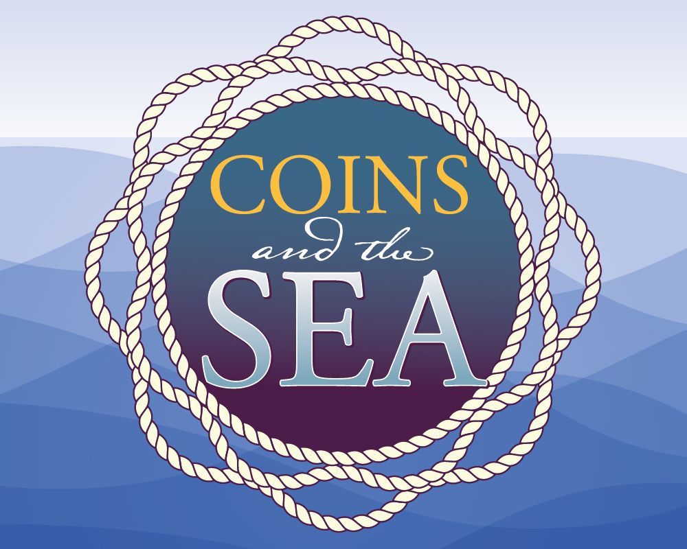 Royal Mint Experience Coins and Sea logo Welsh