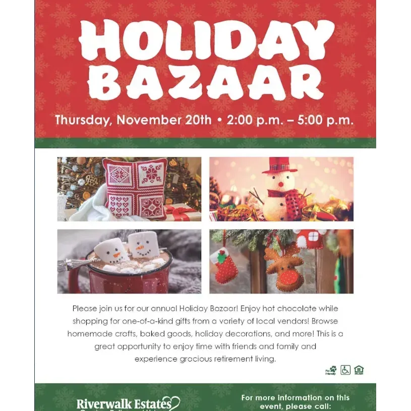 Holiday Bazaar event flyer 