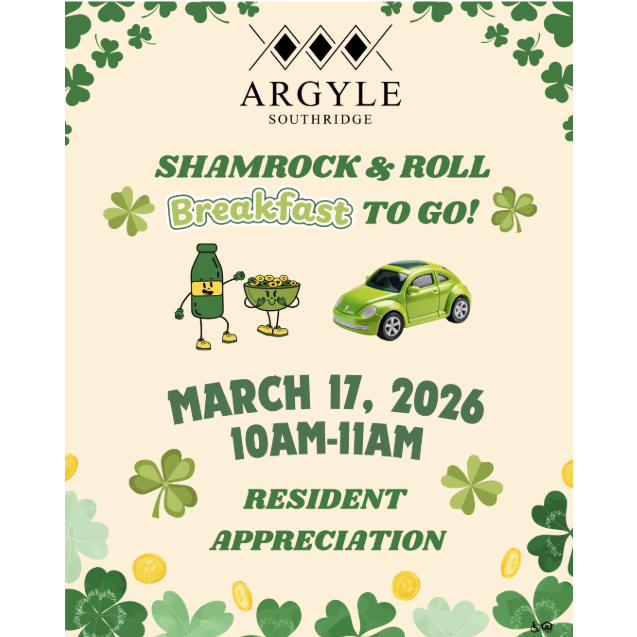 SHAMROCK & ROLL BREAKFAST TO GO! flyer