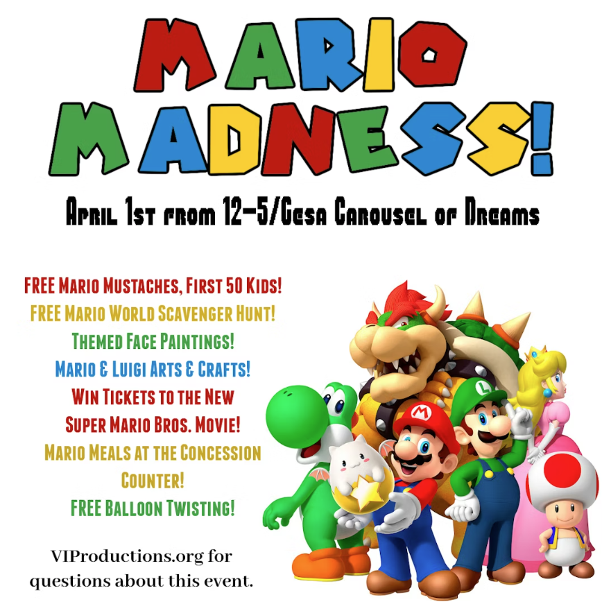 Mario Madness event flyer