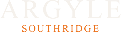 The logo for argyle southridge is orange and white on a white background.