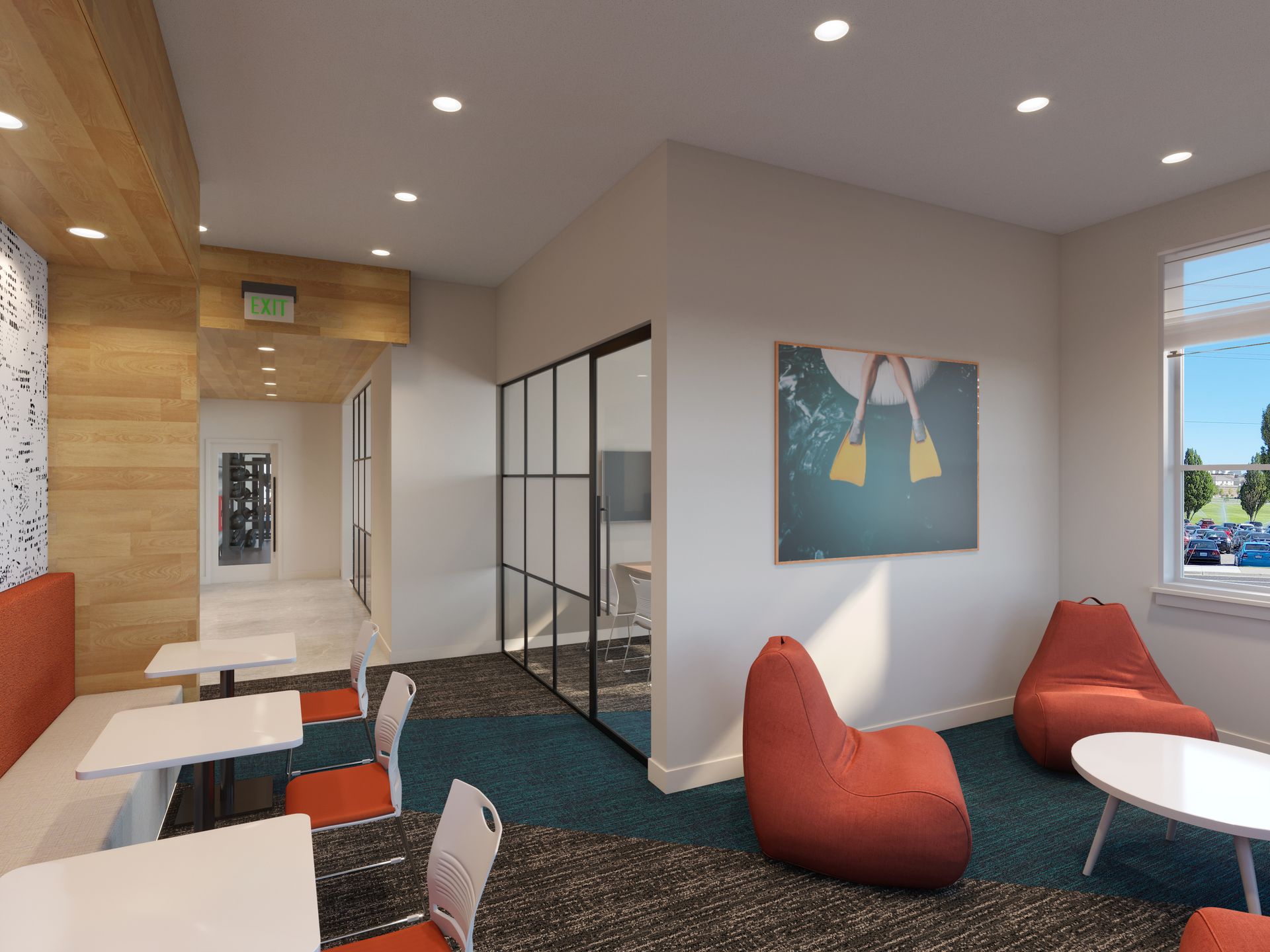 Work lounge and conference center