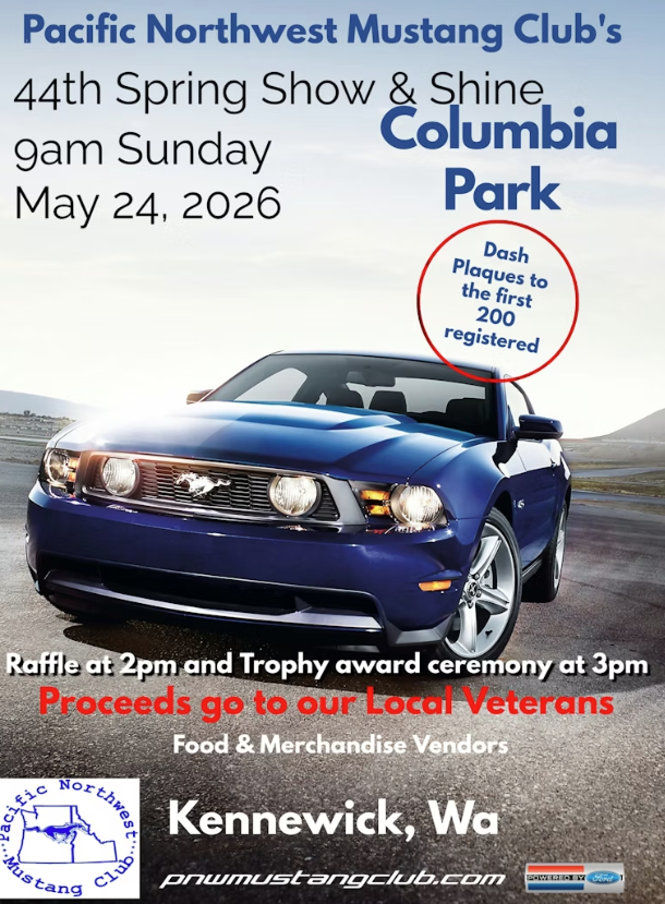 PNW Mustang Club's 44th Spring Show & Shine flyer