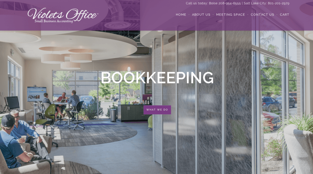 Violets Office Website Homepage