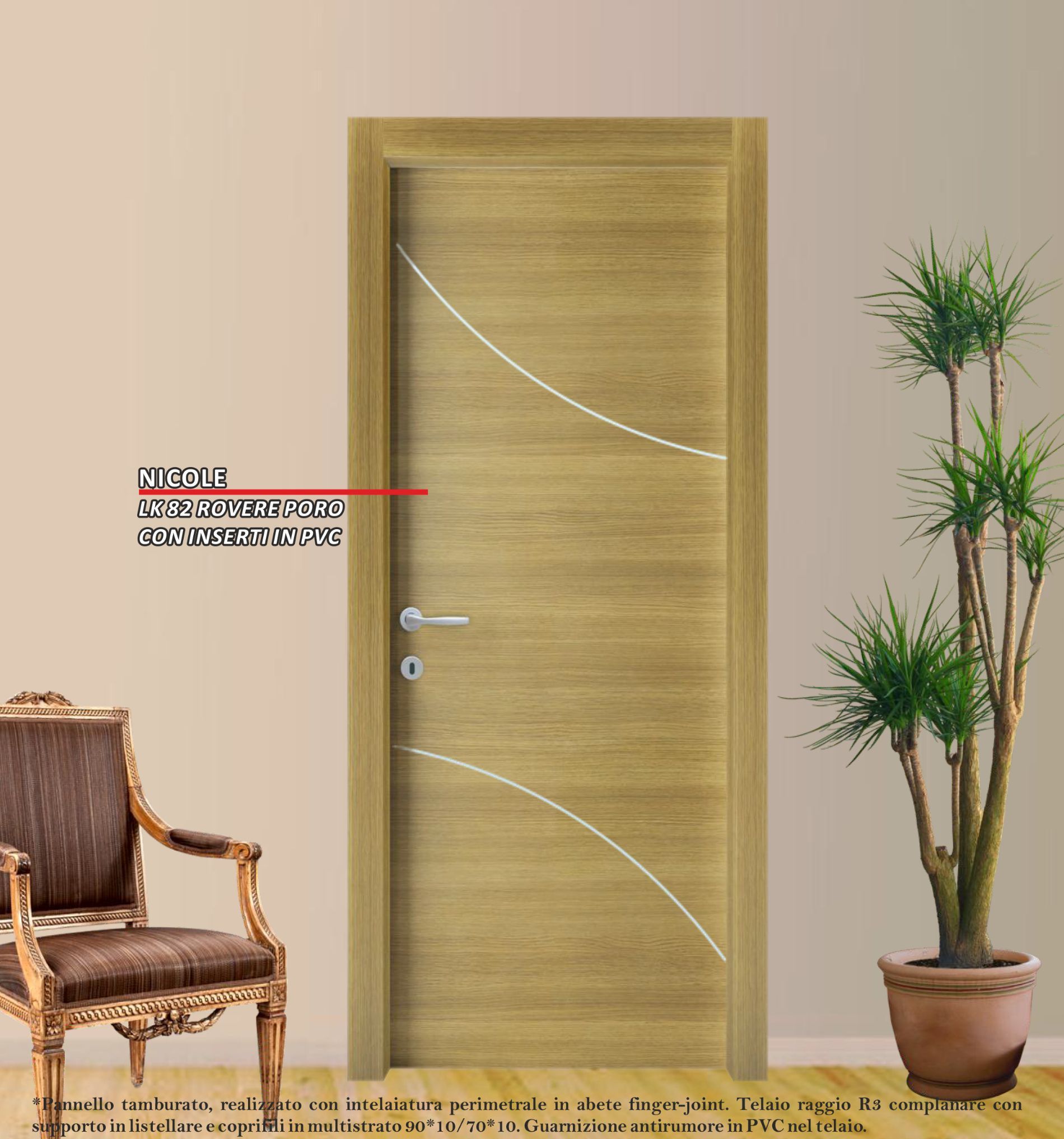 porta in legno di abete