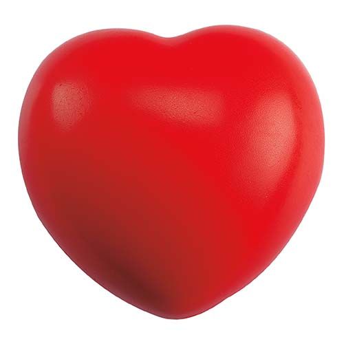 Un corazón rojo liso y sólido sobre un fondo blanco.