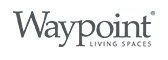 A logo for waypoint living spaces is shown on a white background.