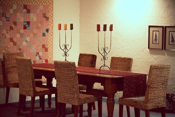 View of a dining table