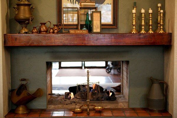View of a fireplace