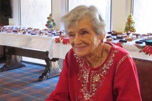 old woman  enjoying  time at  Timberhill Villa