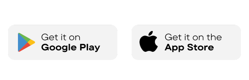 Two buttons that say `` get it on google play '' and `` get it on the app store ''.