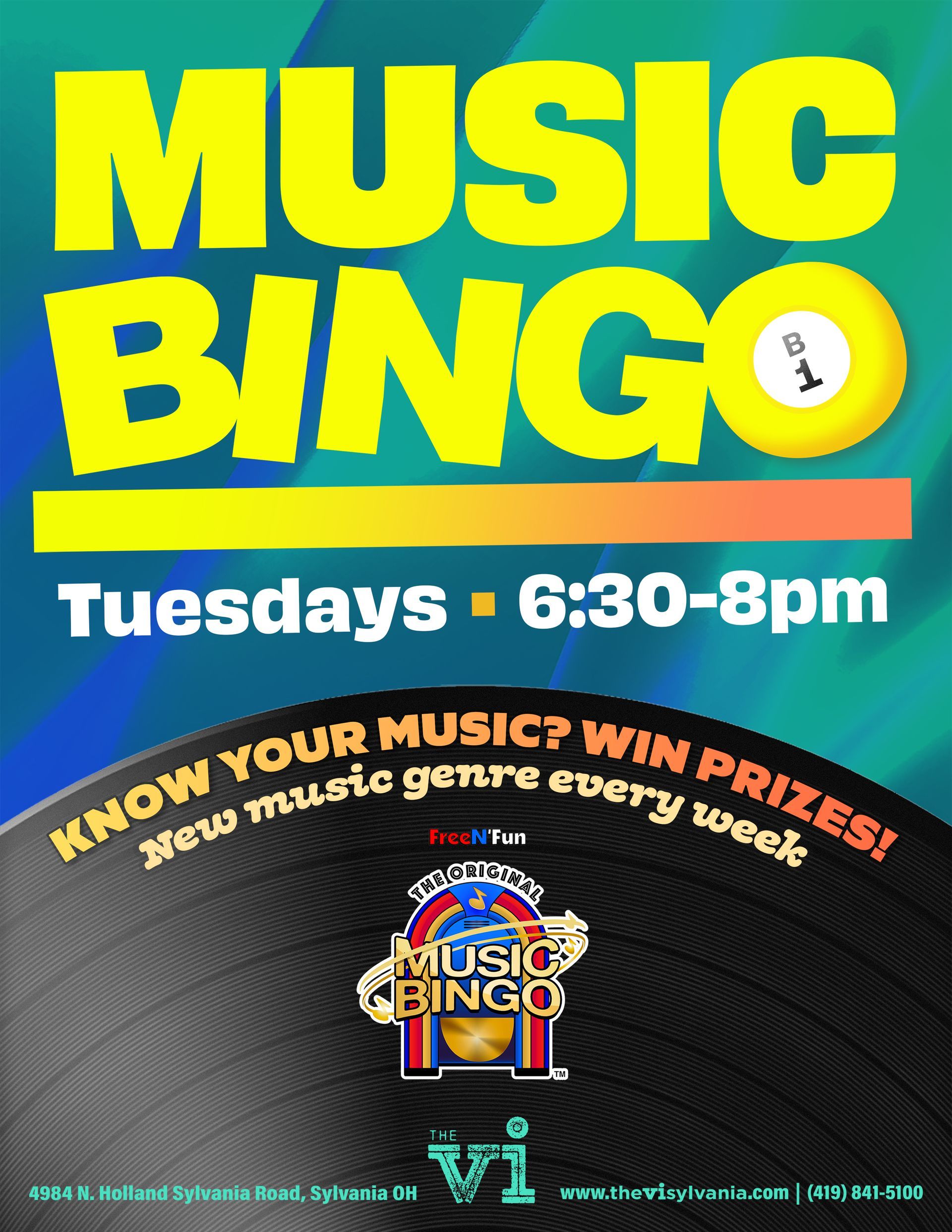 Tuesday night music bingo at The Village Inn in Sylvania, Ohio