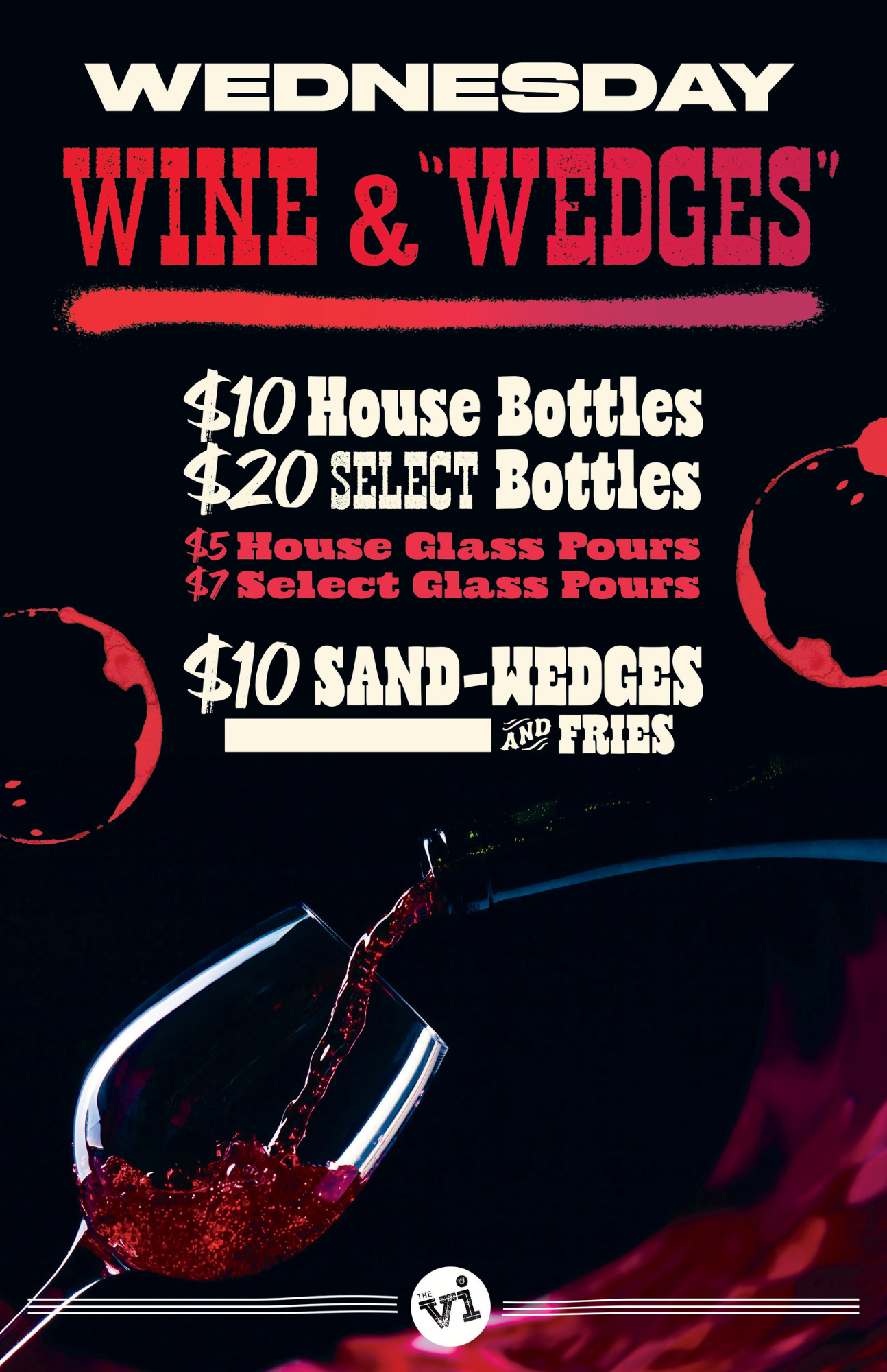 The Village Inn in Sylvania, Ohio - Wednesday Special, Wine and Wedges