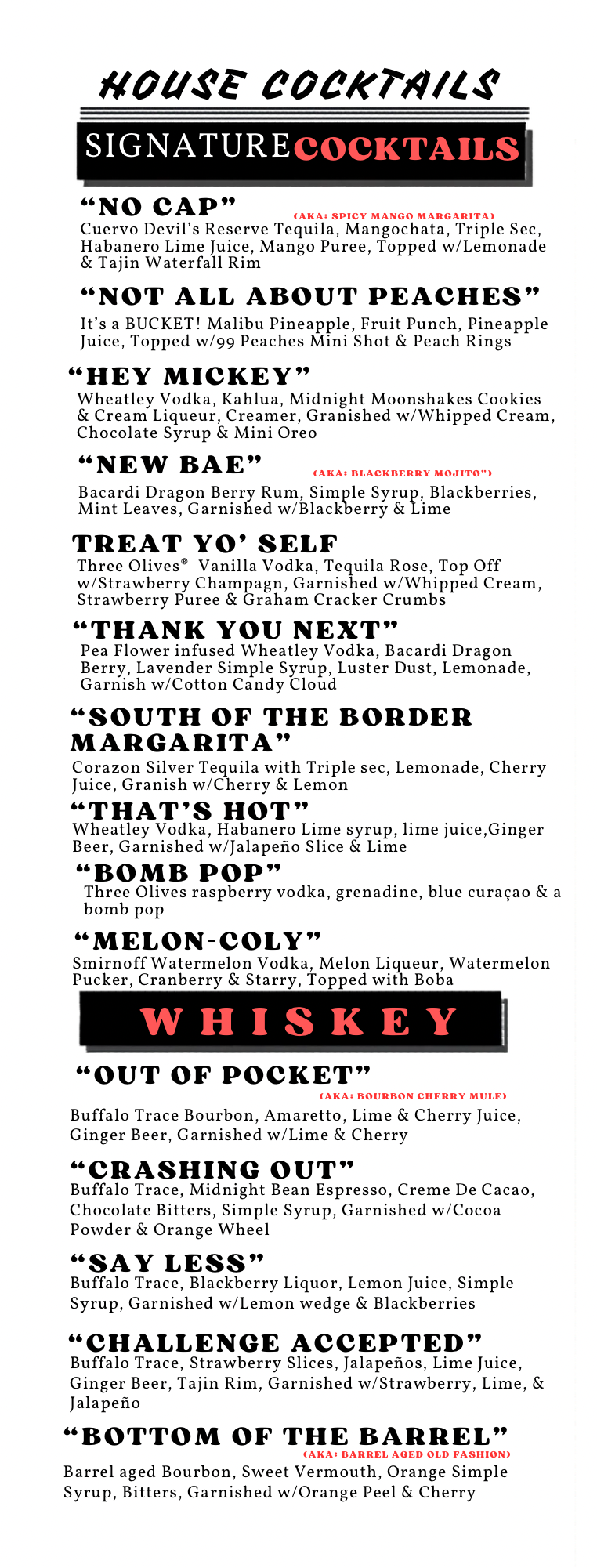 Beer & Cocktail Menu | Village Inn - Sylvania, Ohio