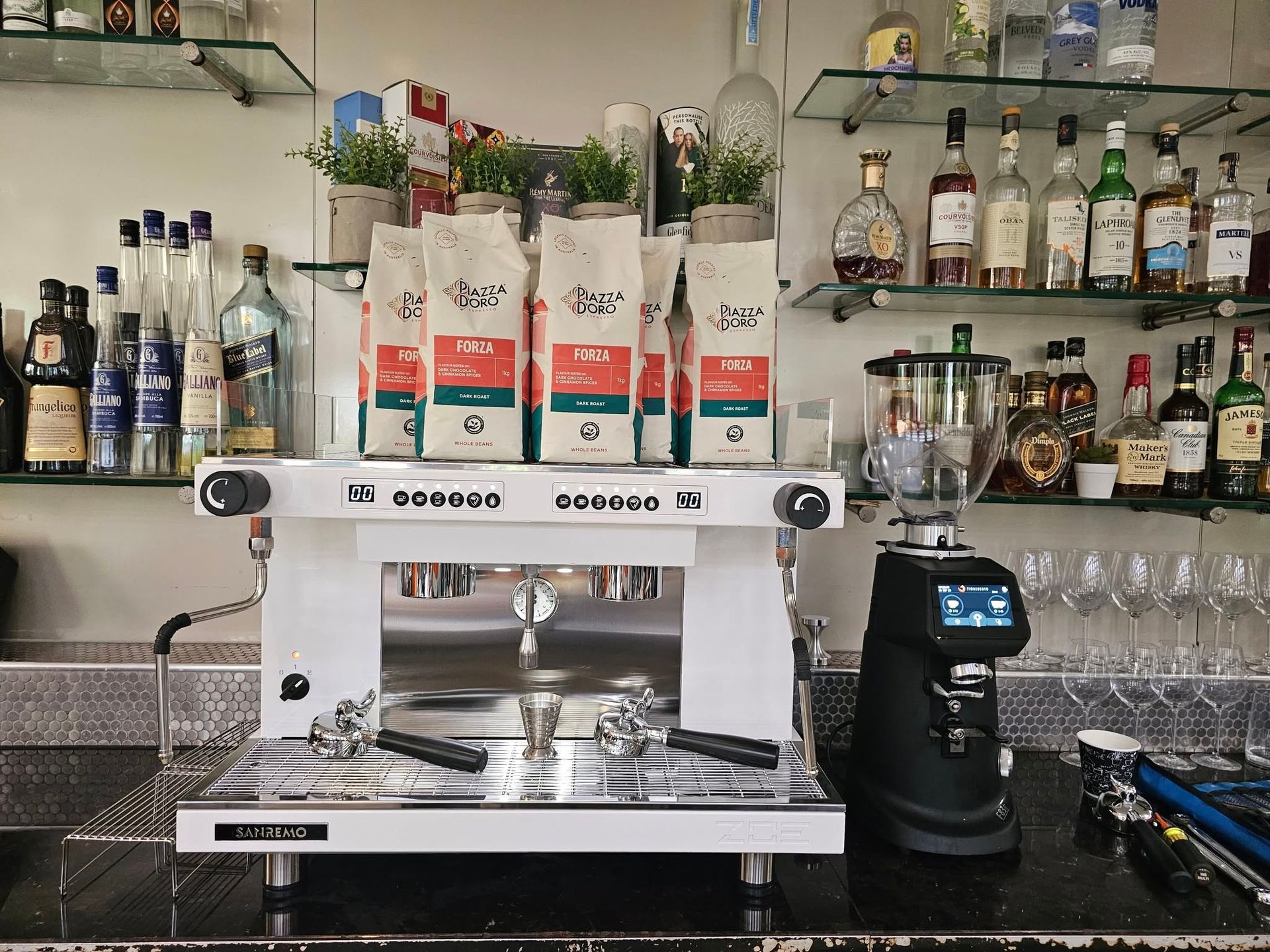 Espresso Machine Brewing Coffee Into a White Mug — Projected Contracting Electrical Services In Portsmith, QLD