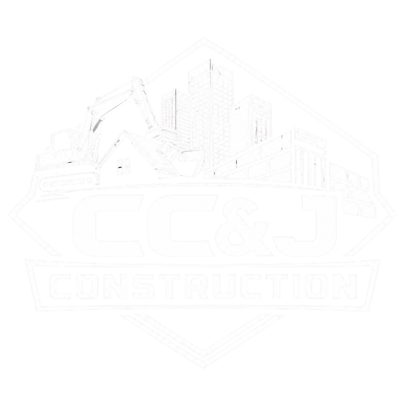 White Logo of CC&J Construction