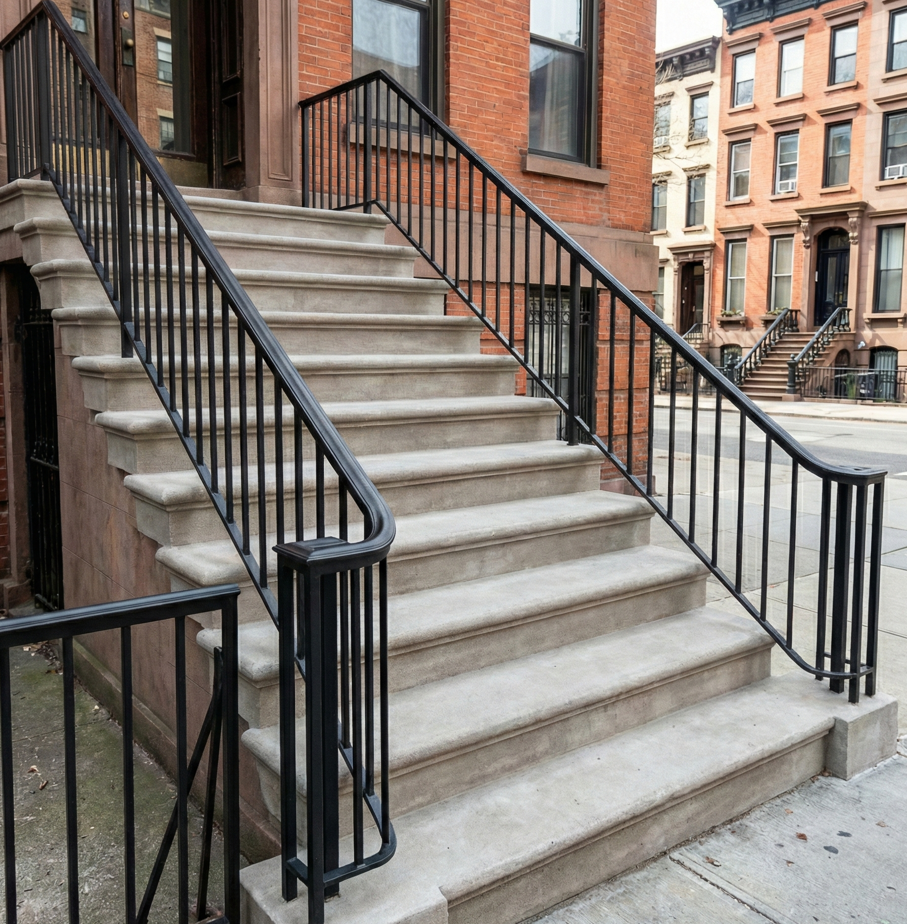 after of a beautiful railing outside of a residence