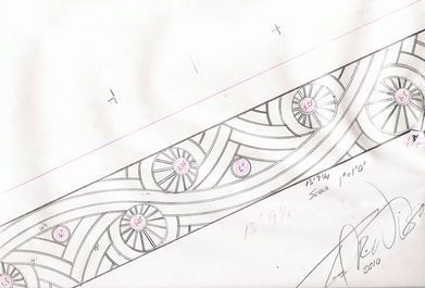 A close up of a drawing on a piece of paper