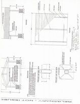 It is a black and white drawing of a building.