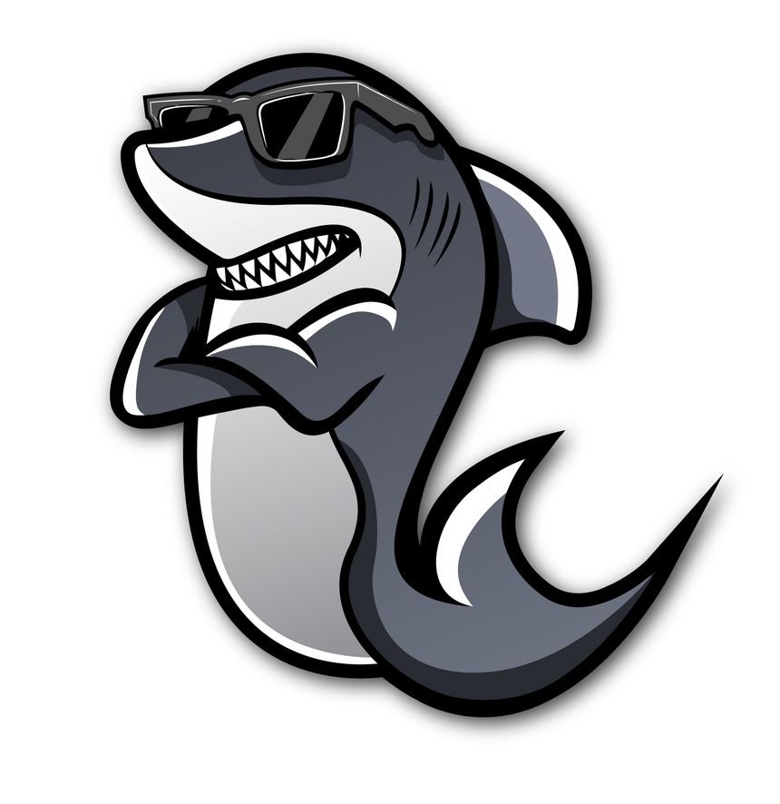 LawnMark Lawn Care Shark Mascot